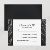 一連のライト結婚式RSVPカード 出欠カード (正面/裏面)