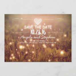 一連のライト赤面rustic日付カードを保存 セーブザデート