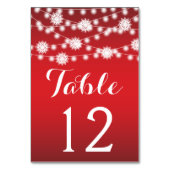 一連のライト、スノーフレーク結婚のテーブル番号 テーブルナンバー (正面)