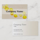 一連のレモンのヴィンテージ背景 名刺 (正面/裏面)