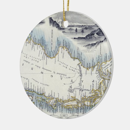 一連の世界地図からのパタゴニアは、bを出版しました セラミックオーナメント (左)