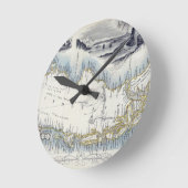 一連の世界地図からのパタゴニアは、bを出版しました ラウンド壁時計 (傾斜)