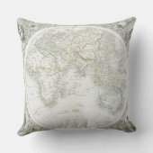 一連の世界地図puからの東半球、 クッション (裏面)