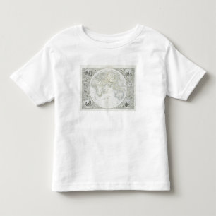 一連の世界地図puからの東半球、 トドラーTシャツ