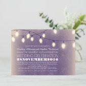 一連の光のモダン結婚式招待状 招待状 (スタンド正面)