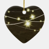 一連の光を持つ素朴な田舎木材 セラミックオーナメント (裏面)