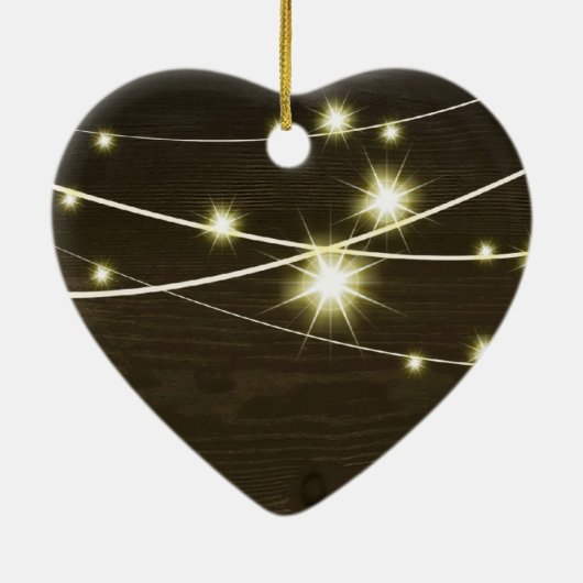 一連の光を持つ素朴な田舎木材 セラミックオーナメント (裏面)