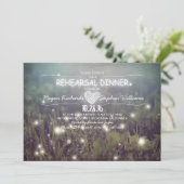 一連の光ホタル素朴なリハーサルのディナー 招待状 (スタンド正面)