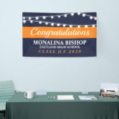 一連の光|ネイビーブルーオレンジ2020クラス 横断幕 (トレードショー)