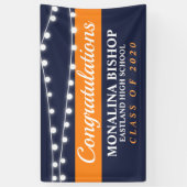 一連の光|ネイビーブルーオレンジ2020クラス 横断幕 (縦)