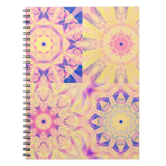 一連の抽象芸術背景カラフル万華鏡像 ノートブック (正面)