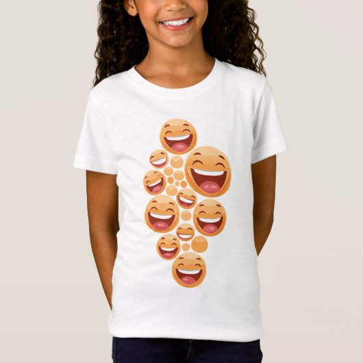 一連の笑顔の顔 Tシャツ (正面)