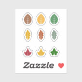 一連の紅葉 シール (シート)