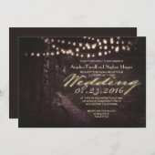 一連の素朴な木の結婚式招待状 招待状 (正面/裏面)