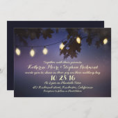 一連の素朴な結婚式招待状 招待状 (正面/裏面)