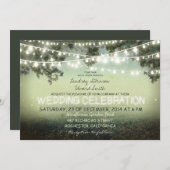 一連の素朴な結婚式招待状 招待状 (正面/裏面)