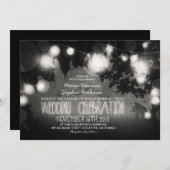 一連の素朴な結婚式招待状 招待状 (正面/裏面)