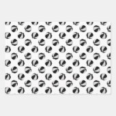 一連の調整白黒バスケットボールパターン ラッピングペーパーシート (正面3)