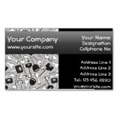 一連の鍵の背景シーメンス黄色の背景 マグネット名刺 (正面)