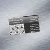 一連の鍵の背景シーメンス黄色の背景 マグネット名刺 (インサイチュ)