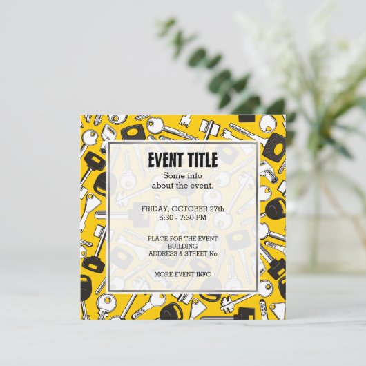 一連の鍵の背景 招待状 (スタンド正面)