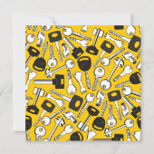 一連の鍵の背景 招待状 (裏面)