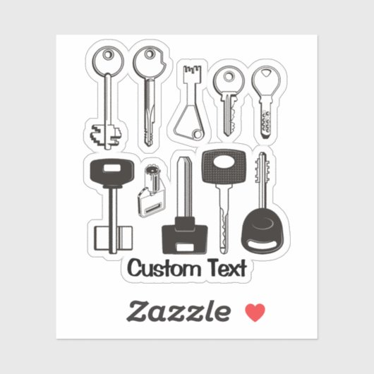 一連の鍵 シール (シート)