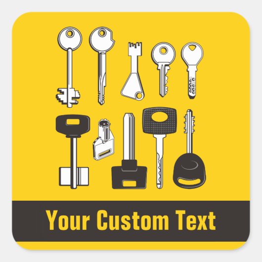 一連の鍵 スクエアシール (正面)