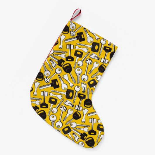 一連の鍵 スモールクリスマスストッキング (正面 (吊り時))