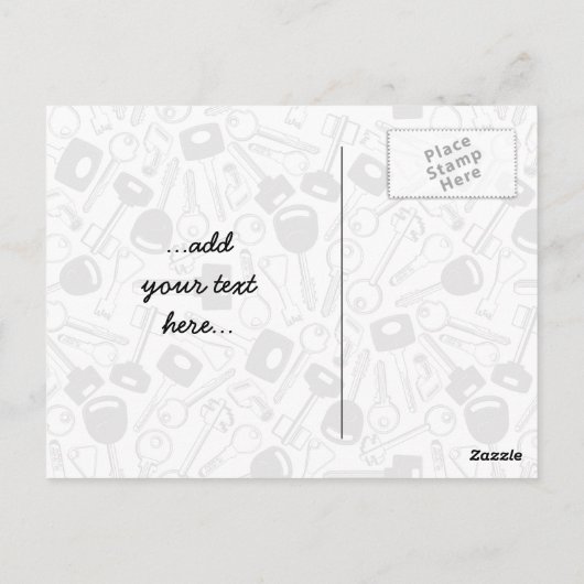 一連の鍵 ポストカード (裏面)