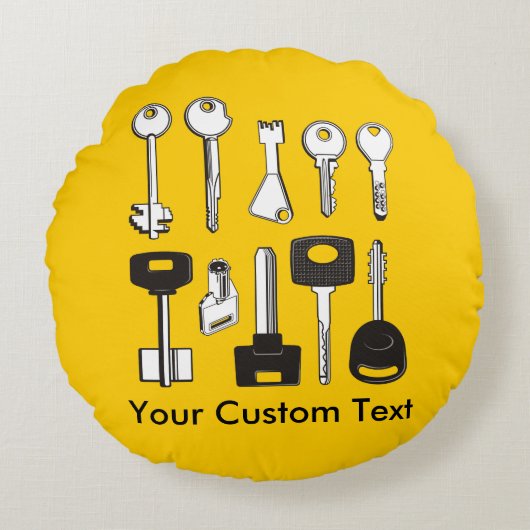 一連の鍵 ラウンドクッション (正面)