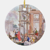 一連の4つの説明tからの建築、 セラミックオーナメント (裏面)