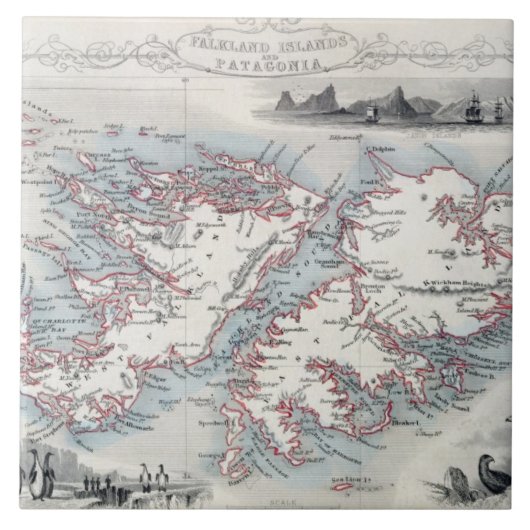 一連のWからのフォークランド諸国そしてパタゴニア、 タイル (正面)