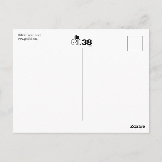 一連イタリアンエイリアン葉書 ポストカード (裏面)