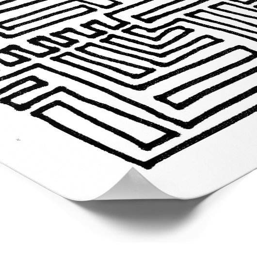 一連続線 ポスター (角)