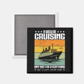 一週間のクルージングでは何もかも直らない マグネット (正面/裏面)