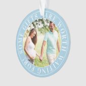 一部のギフトブルーのベビー妊婦の写真 オーナメント (正面)