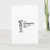 一部のスーパーヒーローは衣服キャップしない – グリーティングカード (正面)
