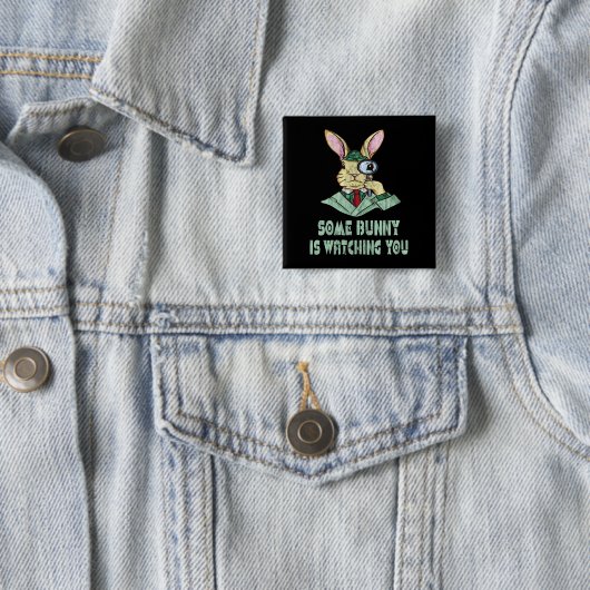 一部のバニーがイースターバニーボタンを見ている 缶バッジ (インサイチュ)