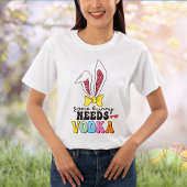 一部のバニーがウォッカおもしろいキュートなイースターバニーを必要 トライブレンドTシャツ
