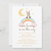 一部のバニーが途中の男女兼用ベビーショウ 招待状 (正面)