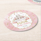 一部のバニーが4歳の誕生日を迎える ラウンドペーパーコースター (アングル)