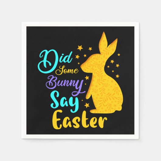 一部のバニーはイースターと言った スタンダードカクテルナプキン (正面)