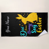 一部のバニーはイースターと言った ビーチタオル (正面)