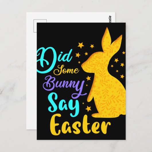 一部のバニーはイースターと言った ポストカード (正面/裏面)