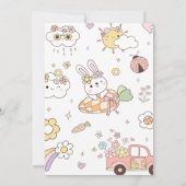 一部のバニーはパーティー復活祭の誕生日パーティーを持っている 招待状 (裏面)