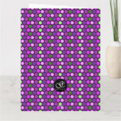 一部のバニーは感謝を言いたがっている薄紫水玉模様 サンキューカード (裏面)