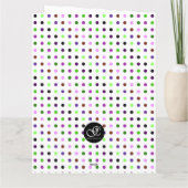 一部のバニーは感謝を言いたがっている薄紫水玉模様 サンキューカード (裏面)