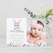 一部のバニーは誕生日、任意の年齢写真を持っている 招待状 (スタンド正面)