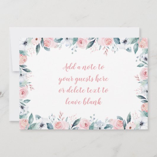 一部のバニーは誕生日、任意の年齢写真を持っている 招待状 (裏面)